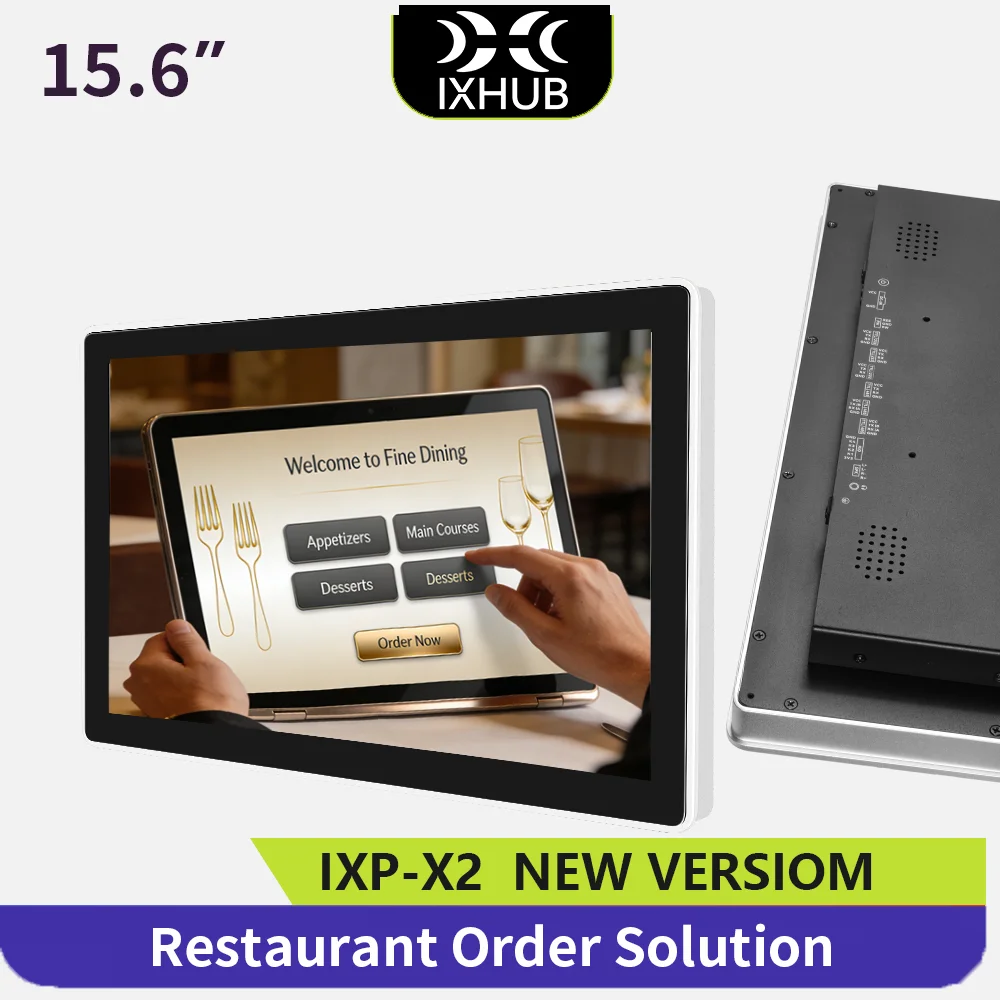 IXHUB 15.6 Inch Industrial Touch Screen Panel, IP65 Front Waterproof for Self-Service Terminals and Control Cabinets