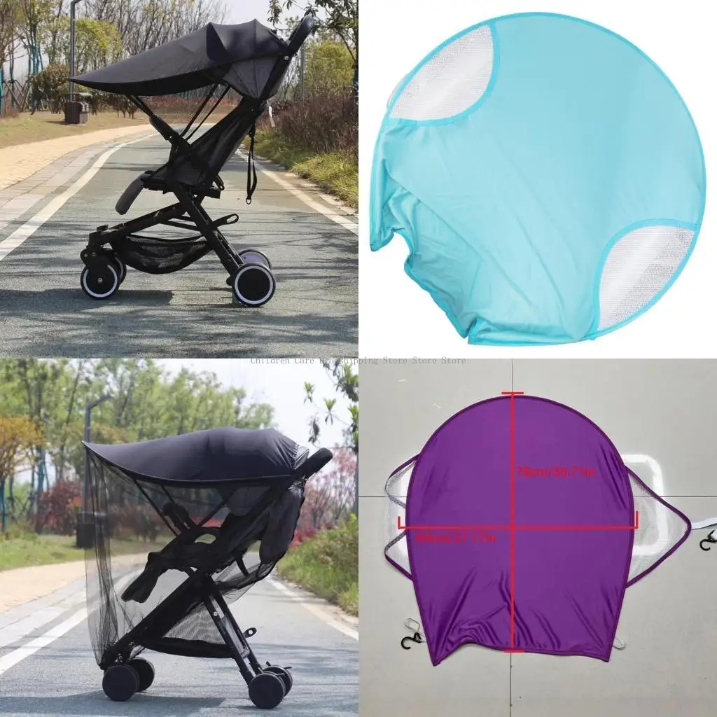 

Baby Strollers Sunshade Canopy Universal Awning Windproof Offer Sun Protections