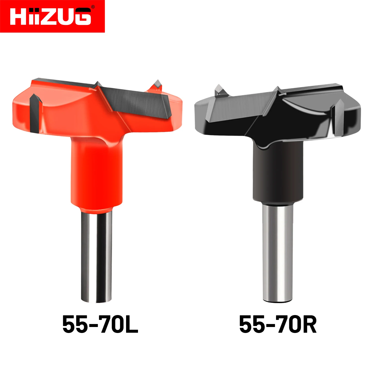 55x70mm Carbide Forstner Drill Bit TCT Hinge Boring Hole Drill Bits Left or Right for Wardrobe Furniture Wood Drilling 1Pcs
