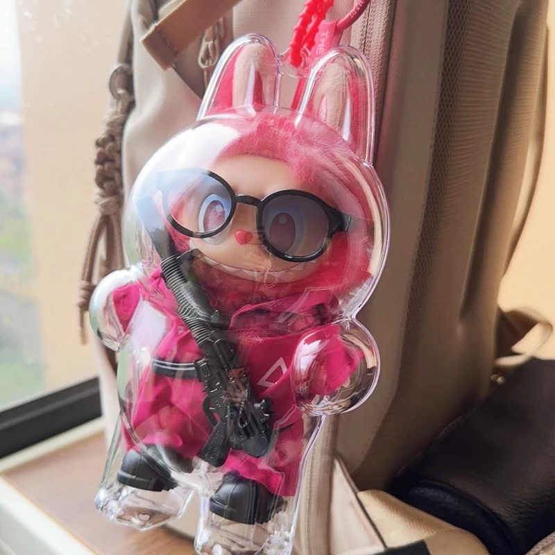 

Only Selling 17cm Labubu Doll Clothes Vinyl Pendants Doll Clothes Assault Team Assault Suit Heartbeat Lafufu Hot Sale Xmas Gifts