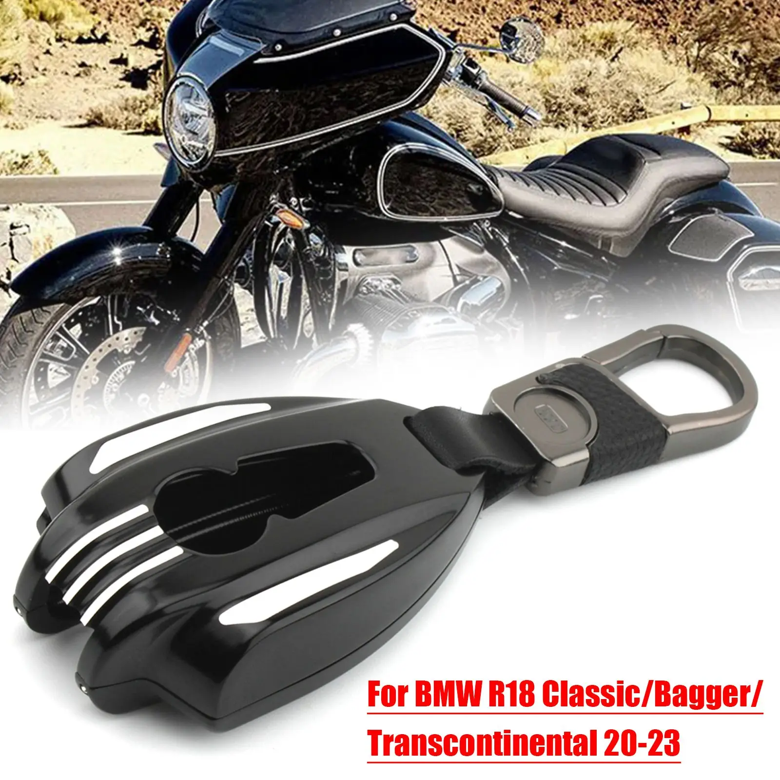 For BMW R18 Classic/Bagger/Transcontinental 2020-2023 2021 Motorcycle Key Case Protector CNC Aluminum Keyless Decorative Cove