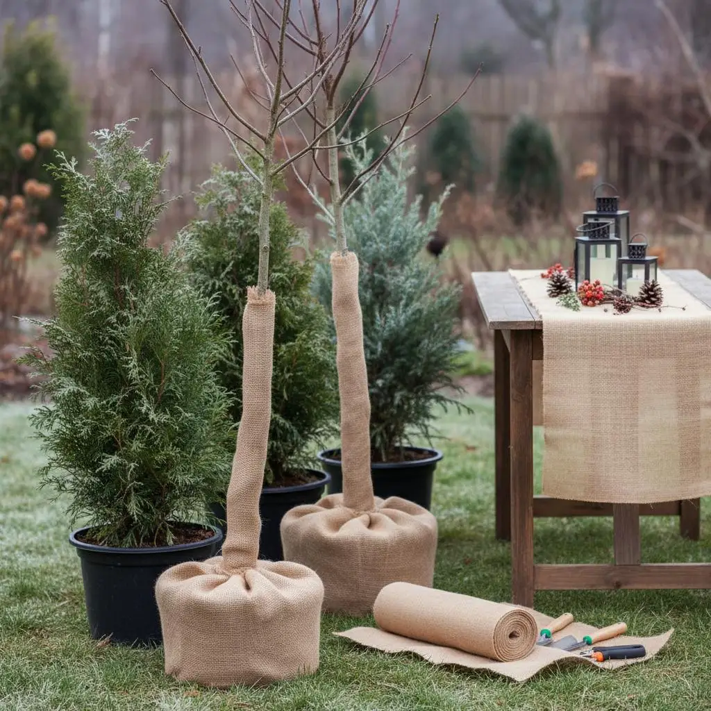 

Natural Jute Cloth 40" x 75 ft For Garden Crafts Wedding High Density Weave Biodegradable Material Brown Burlap Fabric Roll W