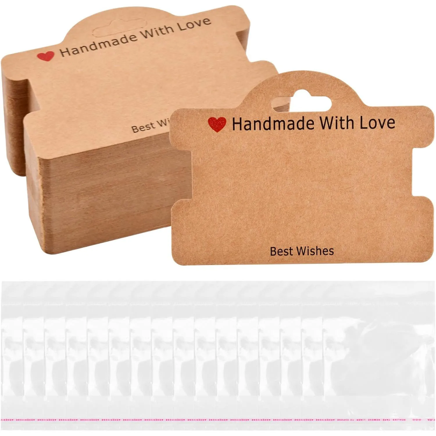 20/50set 9.7x8cm White Brown Craft Paper Anklet Cardboard Bracelet Display Holder Jewelry Packing Card Earring Portable