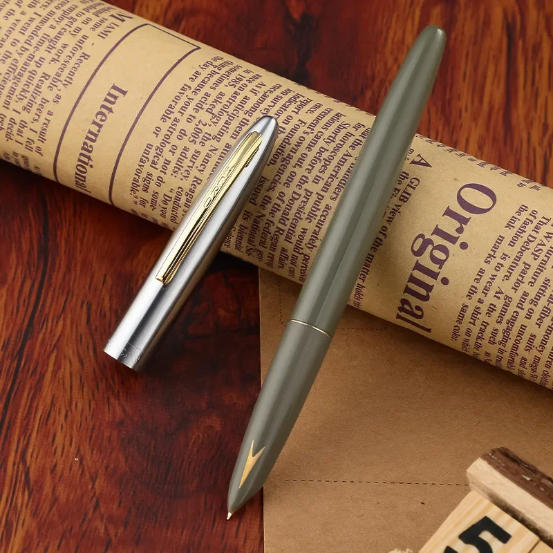 Nuevo bolígrafo estilográfico Hero 329 Iridium Gold F, bolígrafo de tinta con punta de 0,5mm, suministros escolares, escritura de negocios, escuela, regalos de oficina, papelería