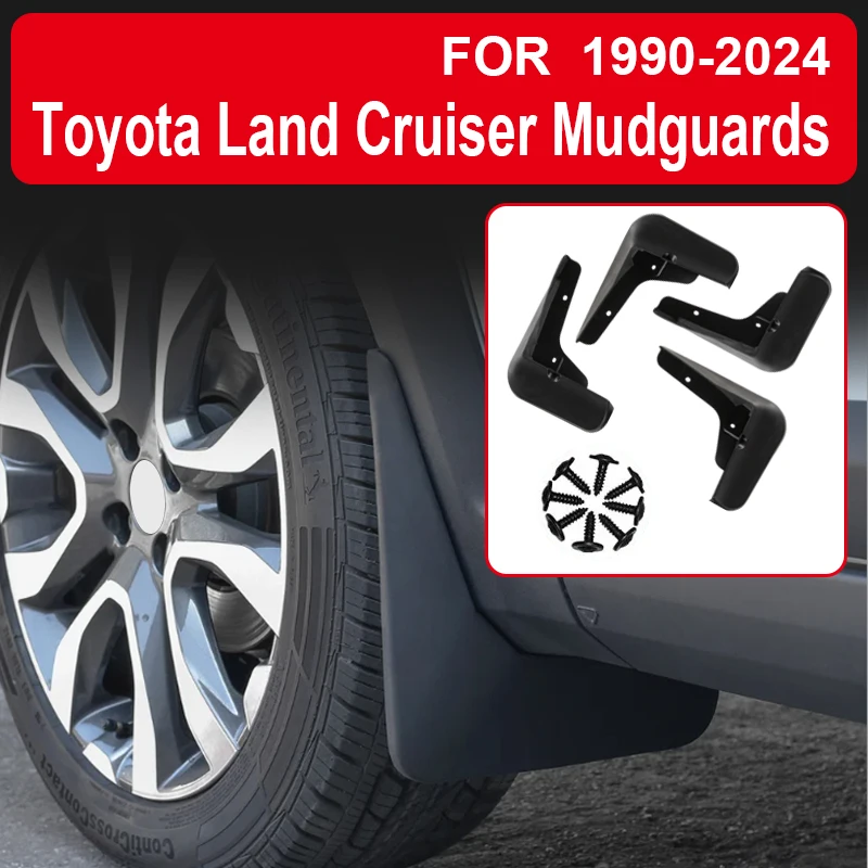 

Mudflaps Mud Flaps Splash Guards Mudguards Front Rear Fender Protector for T Toyota Land Cruiser FJseries 1990-2024