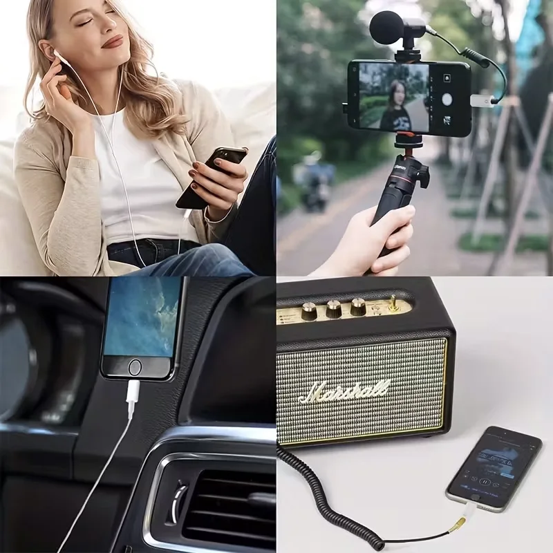 1/2/4Pcs USB C to 3.5mm Headphone Jack Adapter, Audio to USB c Adapter,Type C to Aux Audio Dongle for iPhone , Samsung, MacBook image 3