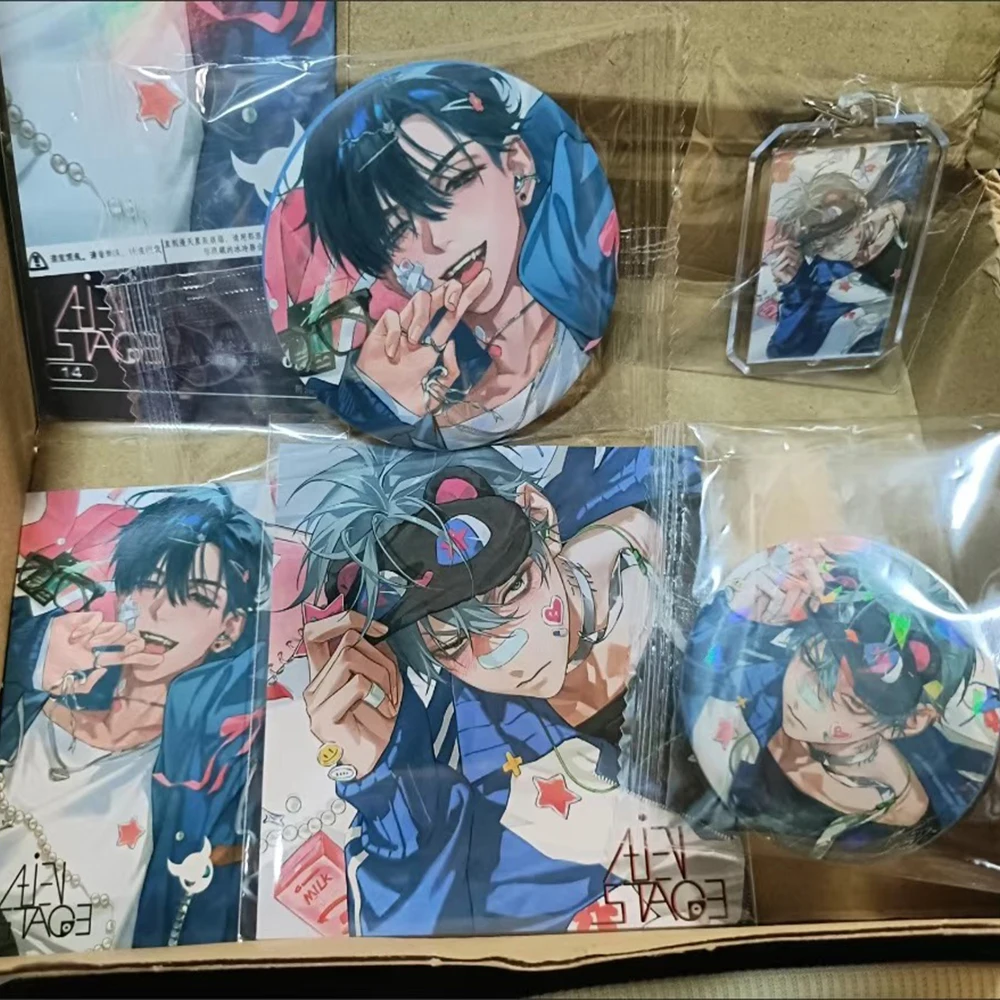 6Pcs/Set Alien Stage Ivan Till Cards Badge Brooch Bookmark Postcard Laser Ticket Acrylic  Keychain Set Anime Accessories Props image 2