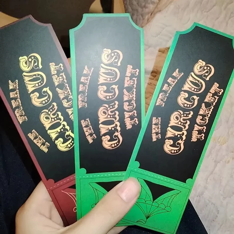Game The Freak Circus Cosplay Ticket Paper Card Role Play Carnival 10Pcs/Set Party Prop
