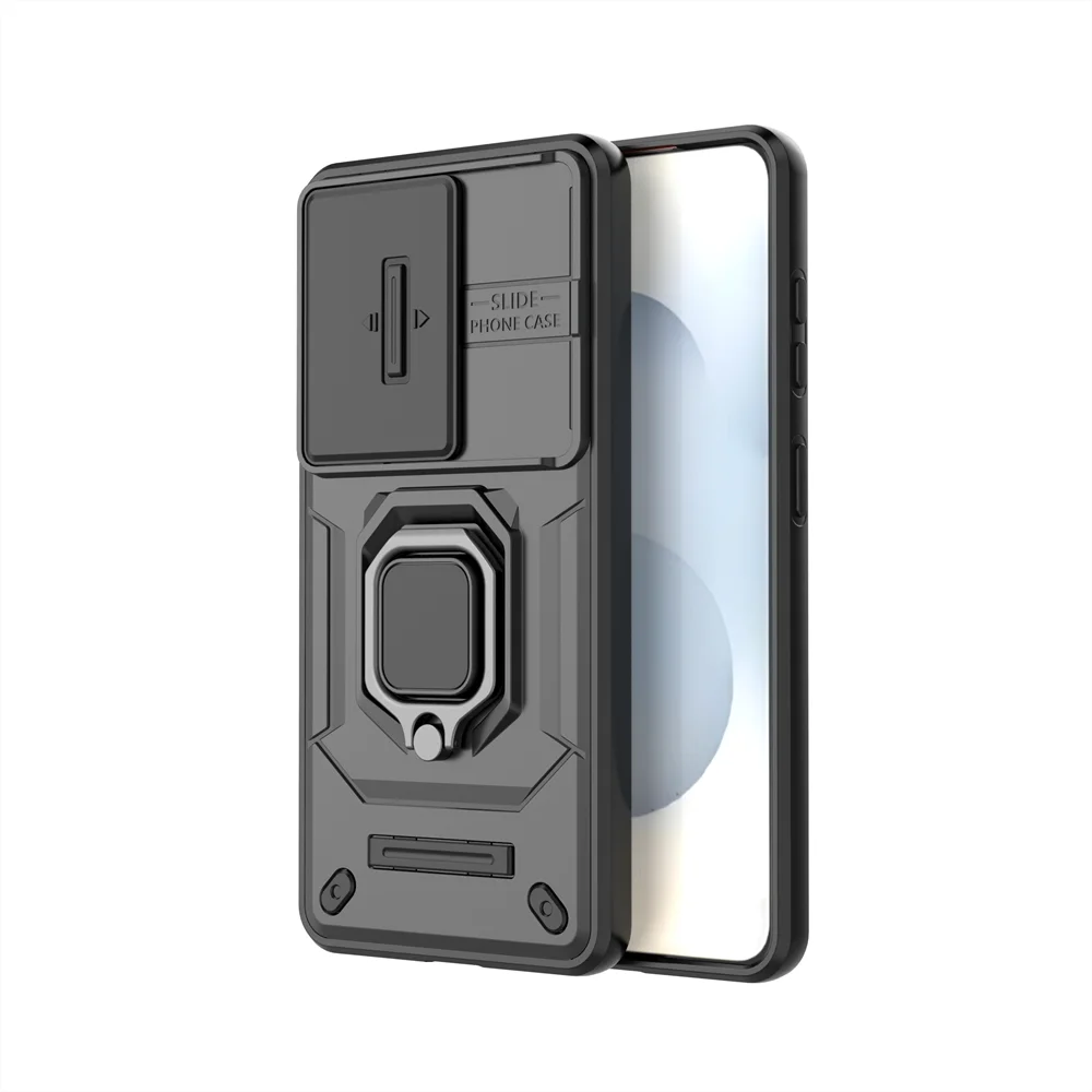 حافظة لهاتف سامسونج جالاكسي S26 بلس الترا 5G حافظة هاتف نافذة دفع منزلقة لهاتف سامسونج S26 S 26 مع غطاء خلفي حلقي Coque #3
