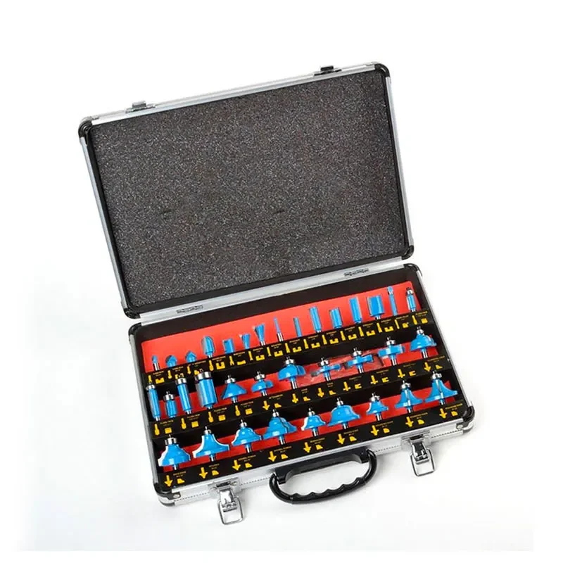 Imagem -03 - Router Bit Grupo Gravação Fresagem Shank Carbide Carpintaria Ferramentas de Corte Cor Aleatória mm 635 mm 35 Pcs Profissional