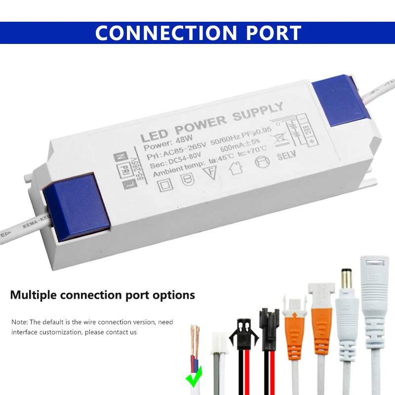 Hot 300mA 600mA LED Constant Current Driver Power Supply 85-265V AC to DC Lighting Transformers for Downlight Lamp Ceiling Light