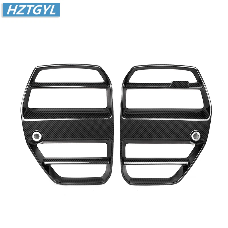 ST Style Dry Carbon Fiber Material Racing Grills For BMW M3 G80 M4 G82 G83 2021 Up