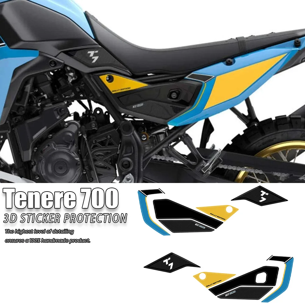 

For Tenere 700 2025 Accessories T700 Rally Motorcycle Fuel Tank Traction Pad 3D Resin Sticker Tank Pad Protection Kit