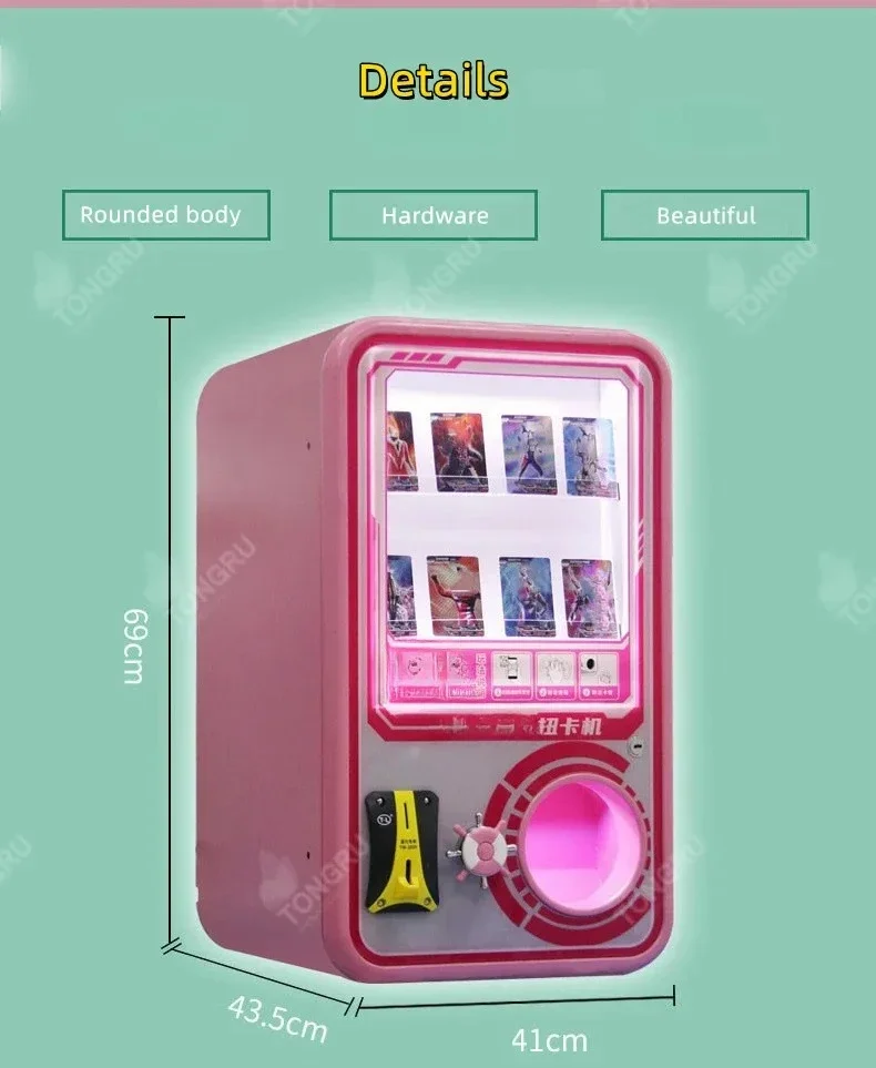Unique Wholesale Stickers Tattoo Vending Machine Card Twist Gacha Bang Game Stickers Vending Machine Pink Gacha Capsule Toys