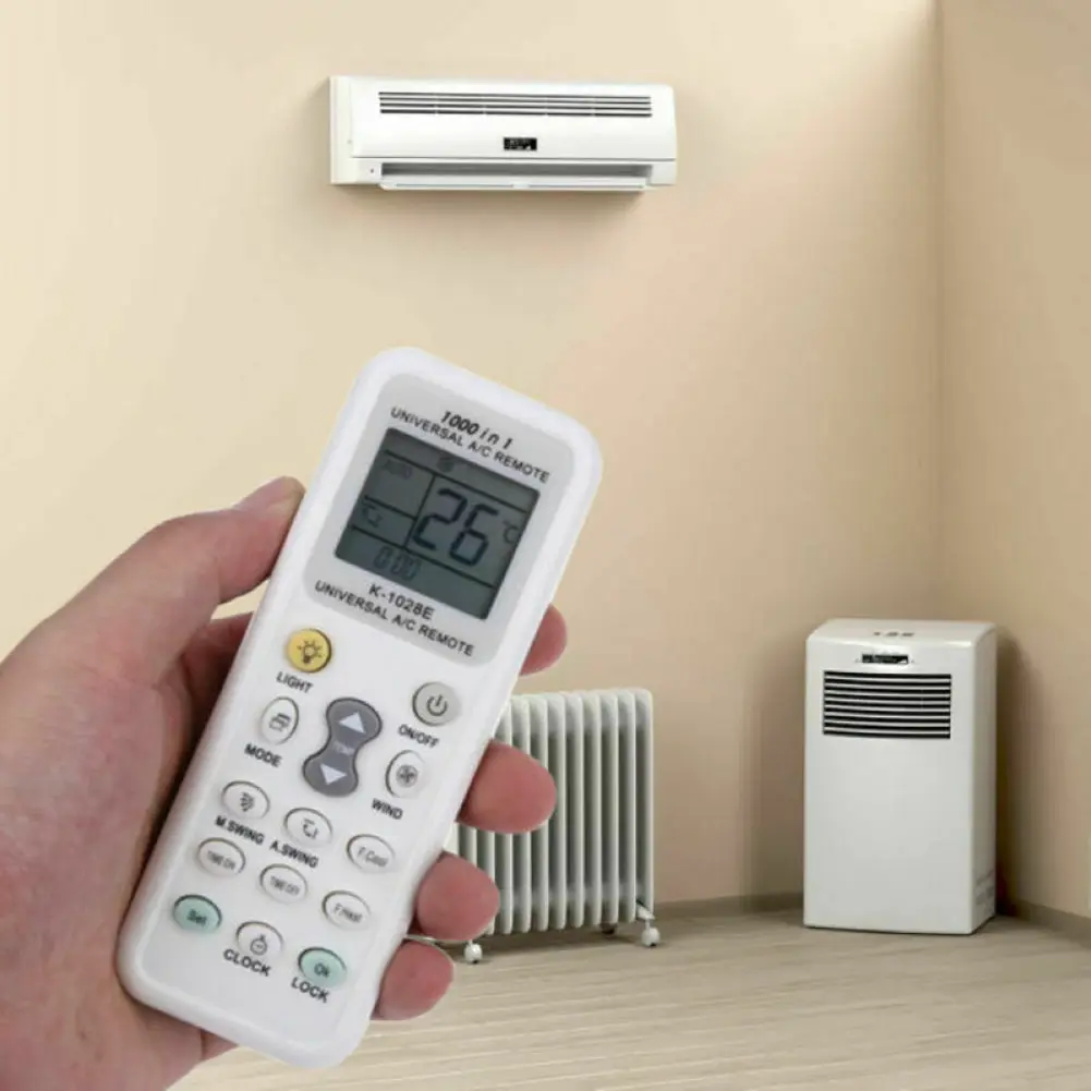 K-1028E Control remoto universal de aire acondicionado A/C apto para Haier, Geli, Hitachi, Panasonic, LG, Sharp, Gree, Midea, Bosch, Tosh