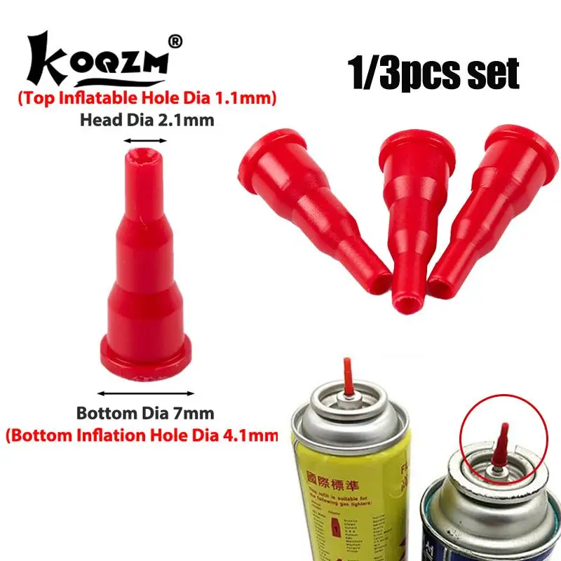 1/3pcs Reusable Inflatable Head For Cigarette Lighter Fill Butane Gas Adapter