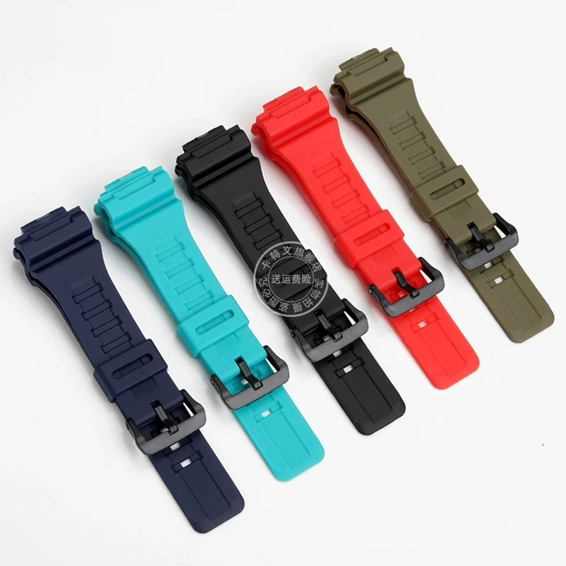 For Casio G-SHOCK small square Watch DW-291H DW-290 W-218H W-219H A158W modified Watch Strap Silicone rubber Wrist band Men 18mm