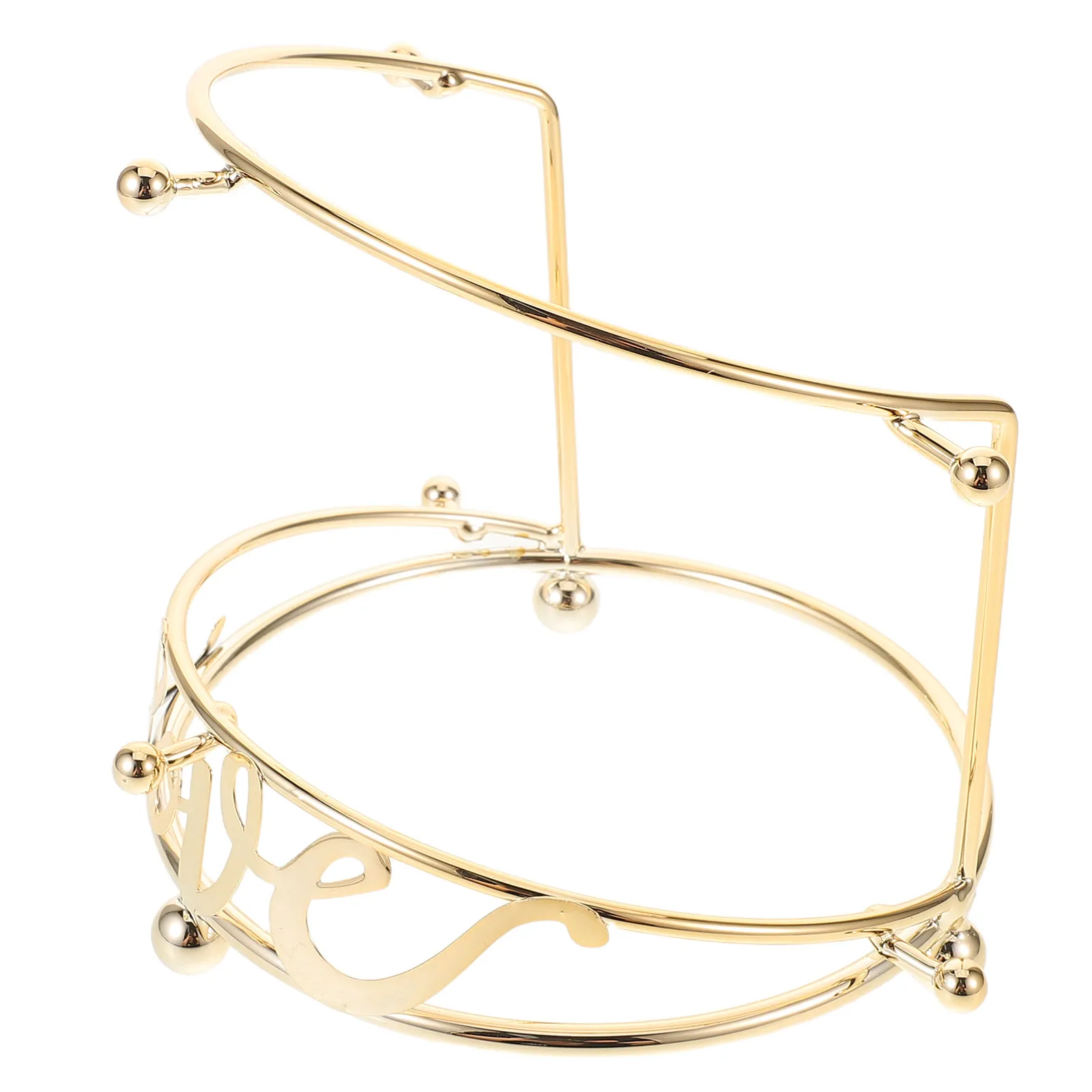 

Двухуровневая подставка для корон: элегантный металлический держатель для тиар и ободков, органайзер для украшений для туалетного столика, декор для свадебной тематики