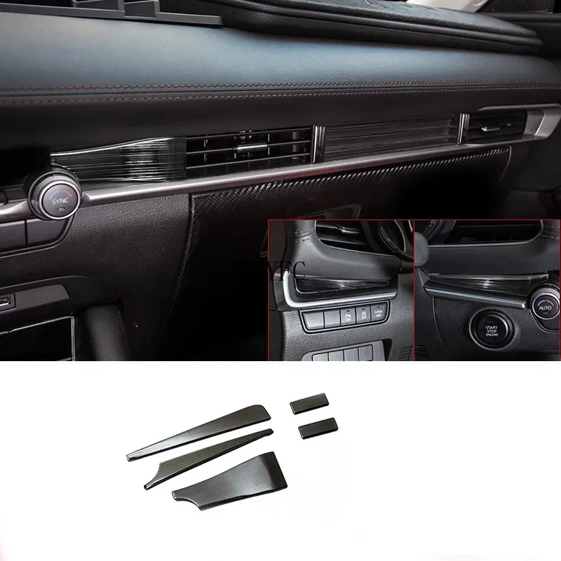 Fit For Mazda 3 2019 2020 2021 Stainless Steel Car Front Conditioner Air Outlet Decoration Cover Trim Car Styling Accessories