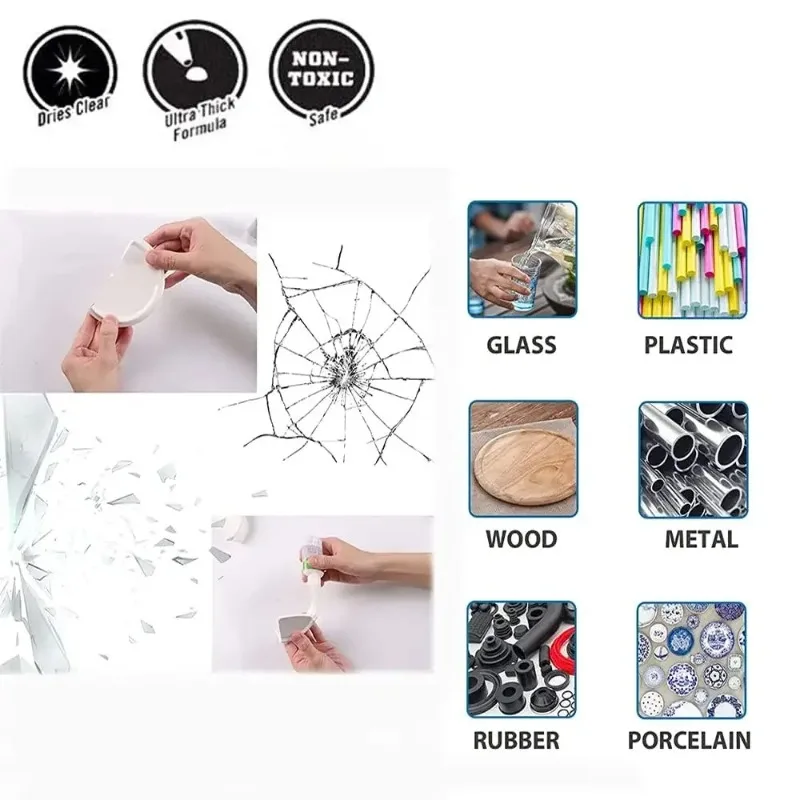 1/2/3PCS Multifunctional Glue Transparent Quick Drying Adhesive Waterproof Universal Glue For Wood Glass Ceramic