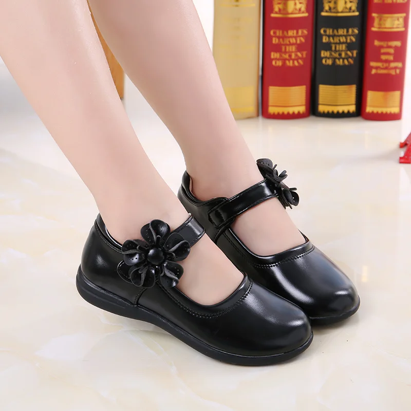 Baby Girls Princess Cute Kids Sandals Flower Elegant Leather Shoes Comfortable Thick Sole Catwalk Fashion Spring/summer Students