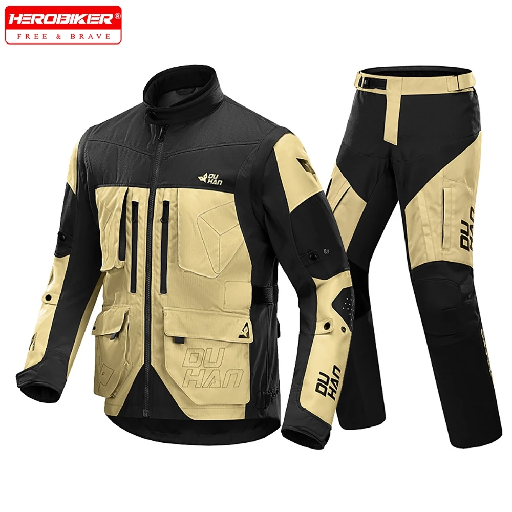 

Breathable Motorcycle Jacket Suit Detachable Sleeve Motorcycle Ski Warm CE Protective Gear Spring Summer Anti-drop