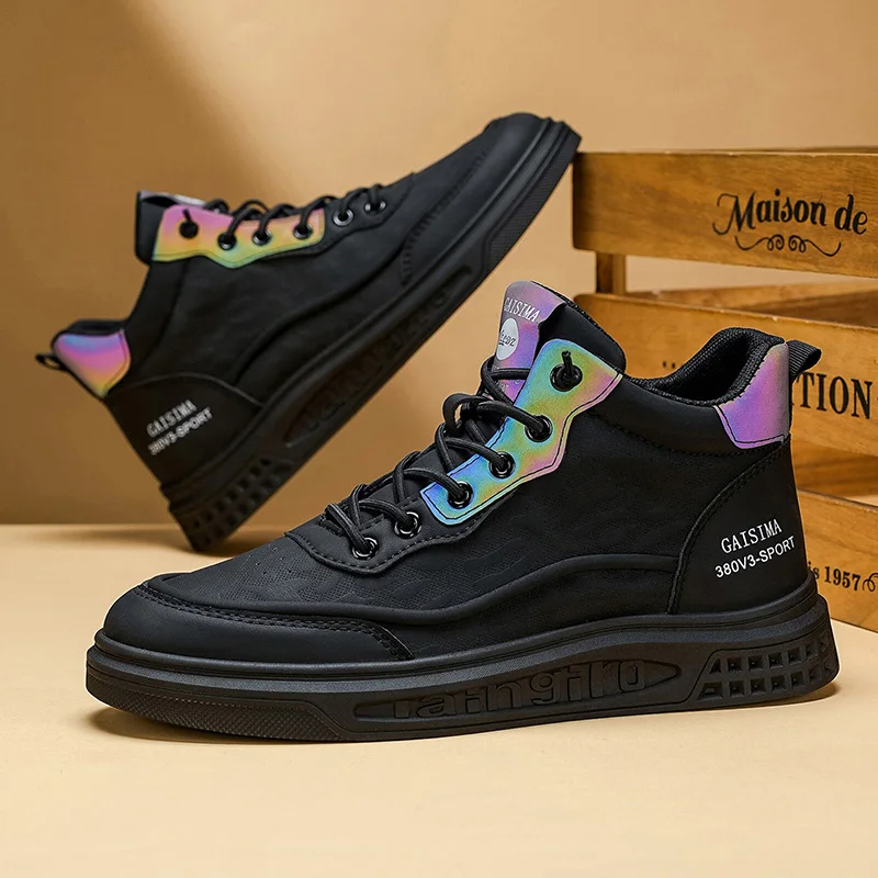 

Fall Men's Thick-soled Trendy Casual Shoes, Fashionable and Versatile Platform Shoes, Men's High-top Casual Sports Shoes