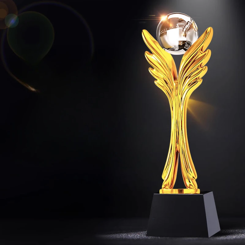 Customized High-end Resin Trophy, Annual Meeting Employee Celebration Souvenir, Excellent Awards Decor, Blank Crystal Ball , 1Pc