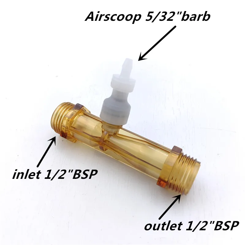 1/2“ Venturi Injector with Valve Mixer PVDF Body Ozone Proof Venturi Tube Air and Water Mixing