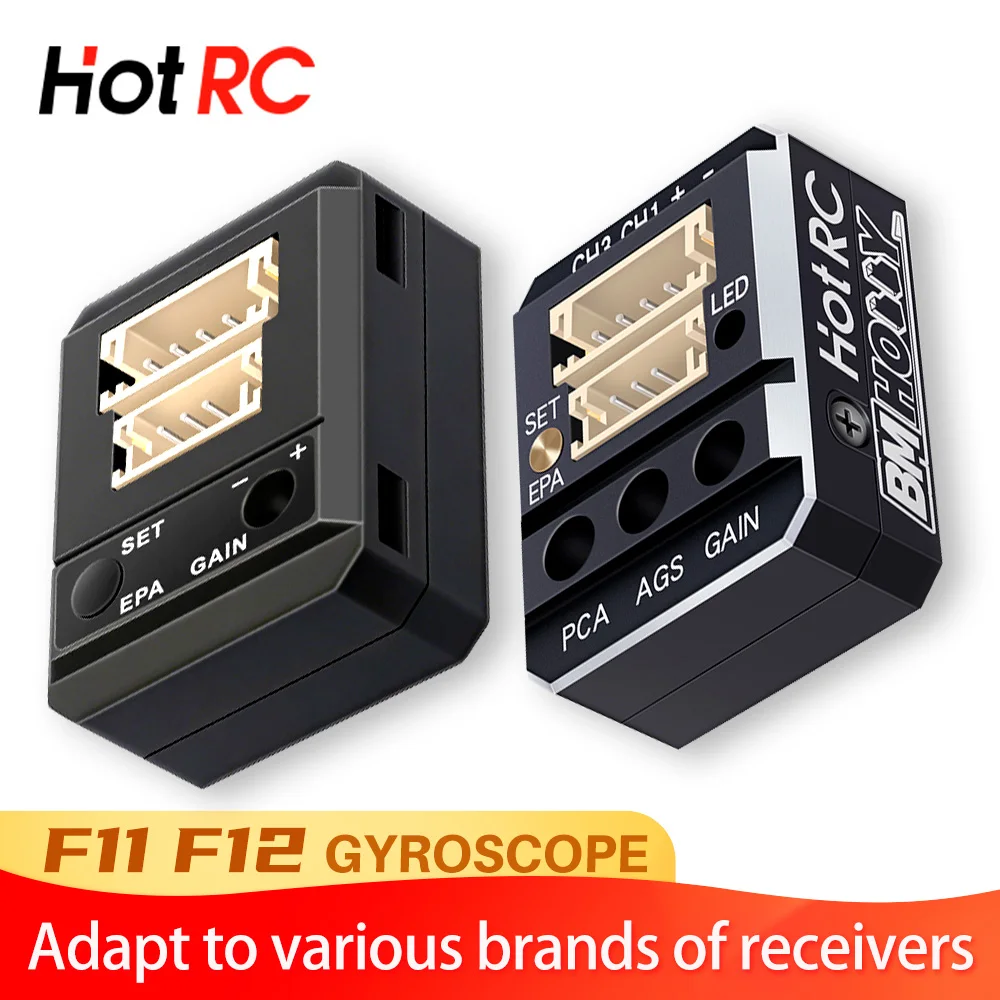 HotRC F11 F12 جيروسكوب التحكم التلقائي في الاستقرار 3.5 فولت-9 فولت لقارب سيارة التحكم عن بعد