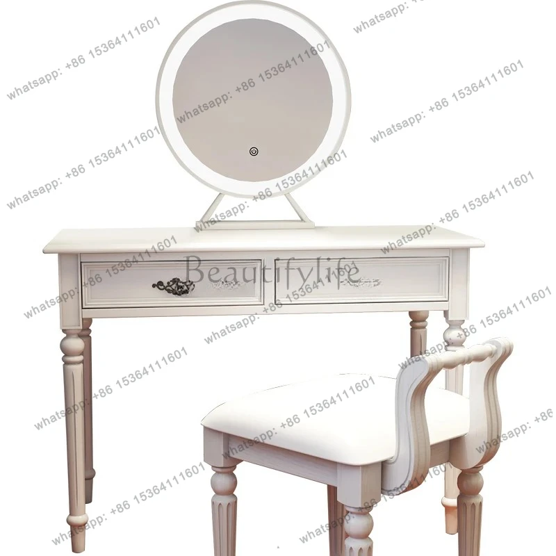 bedroom makeup table with mirror simple modern small apartment solid wood writing home makeup table