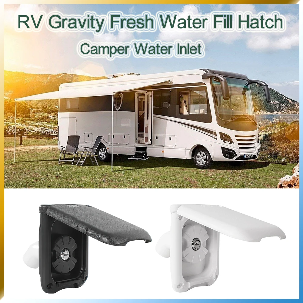 Rv Water Fill Inlet RV Water Inlet Cover With Square Magnetic Gravity Lid Camper Top Seal Accessories RV For Motorhomes Caravans