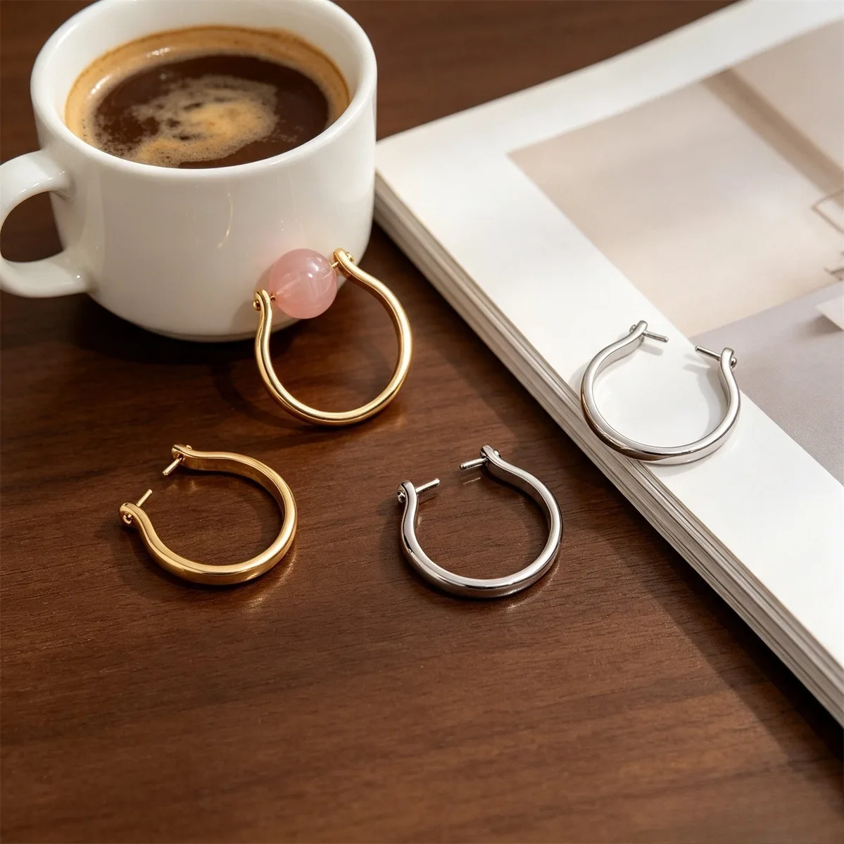 Brass Gold Plated Glossy Hollow Open Ring Blank Base DIY Jewelry Settings Direct For Accessories Inlay