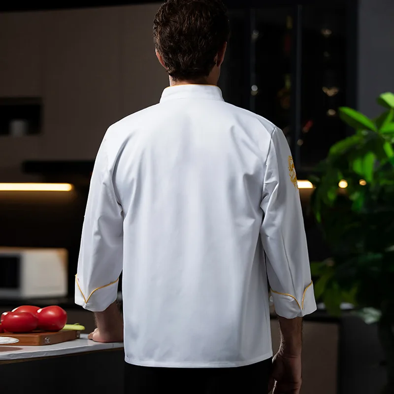 Uniforme da chef per ristorante occidentale, autunno inverno, catering, hotel, mensa, panettiere, pasticceria, abiti da lavoro a maniche lunghe