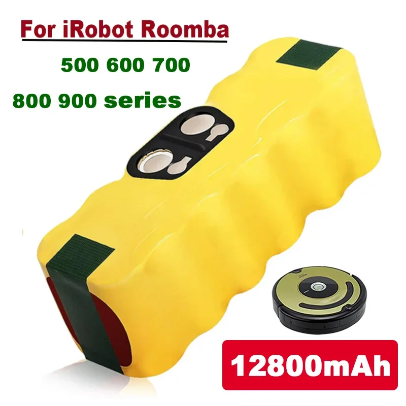 14.4V Replacement NI-Mh Battery 12800mAh for IRobot Roomba 500 600 700 800 Series Roomba 880 760 530 555 560 581 620 650