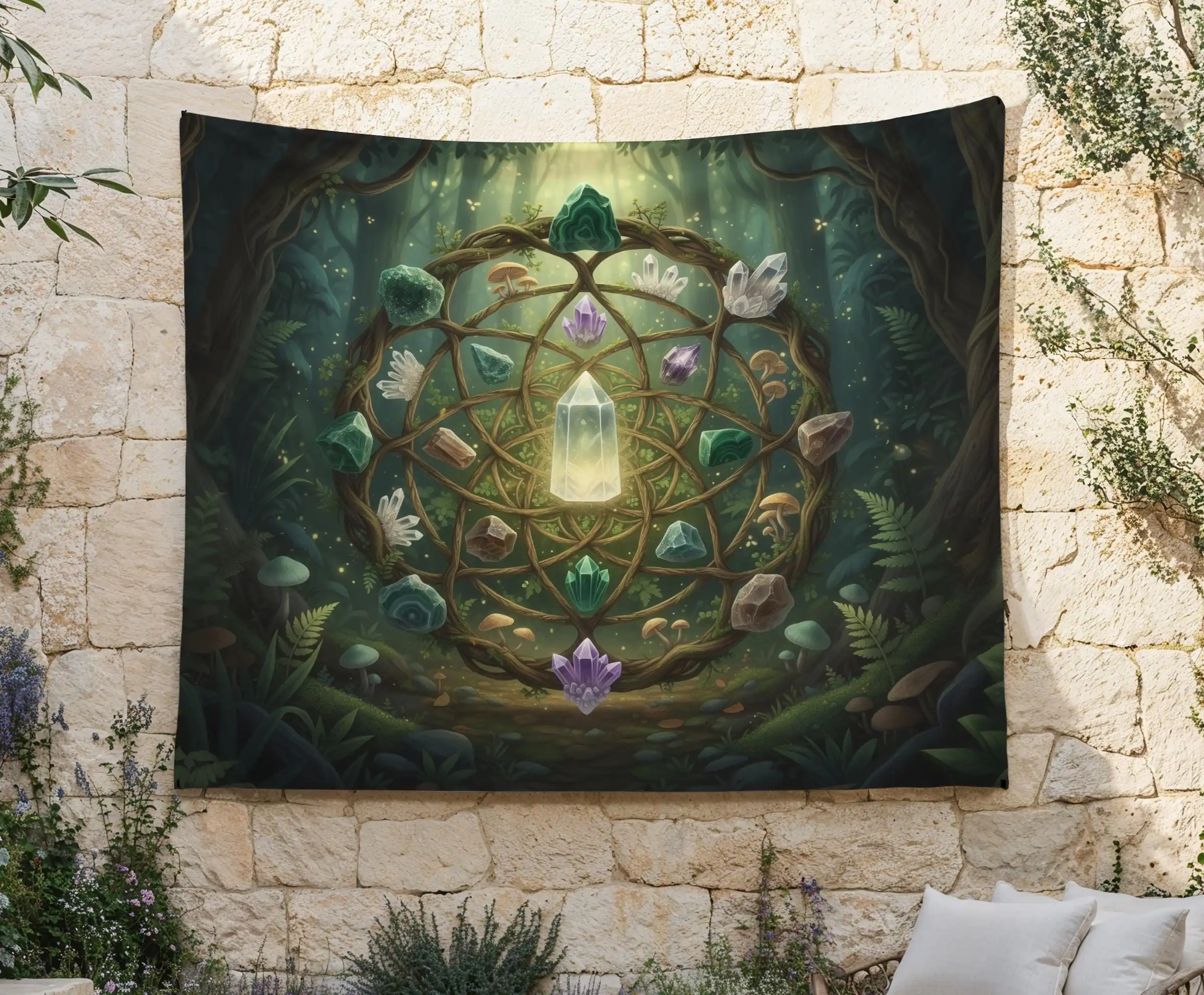 VIKAMA Cute Cartoon Bear Wall Hanging Healing And Girlish Decorative Cloth Living Room Tapestry Room Decoration