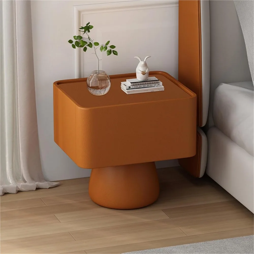 

Stable Base Bedside Table Solid Wood Frame Nightstand with 1 Drawer Silent Rails Side Table Simple Bedside Cupboard Suitable for