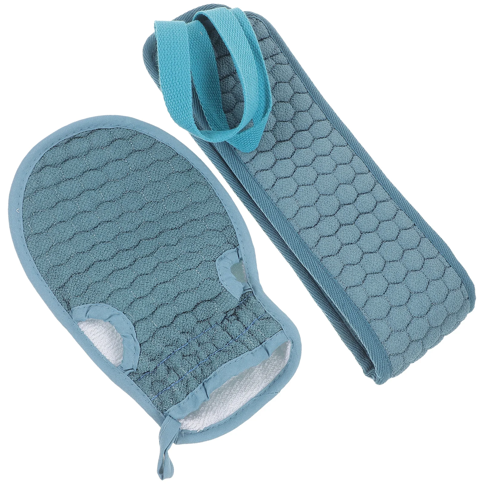 

2Pcs Bath Towel Rub Back Rubbing Towel Soft Long Strap Shower Scrubber Gloves Exfoliating Dead Skin Removal Bath Glove