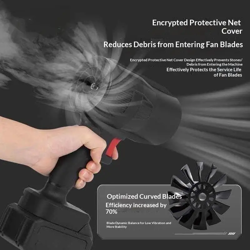 Portable Electric Air Blower Cordless Power Lightweight For Battery For Dust/Leaves NO Battery