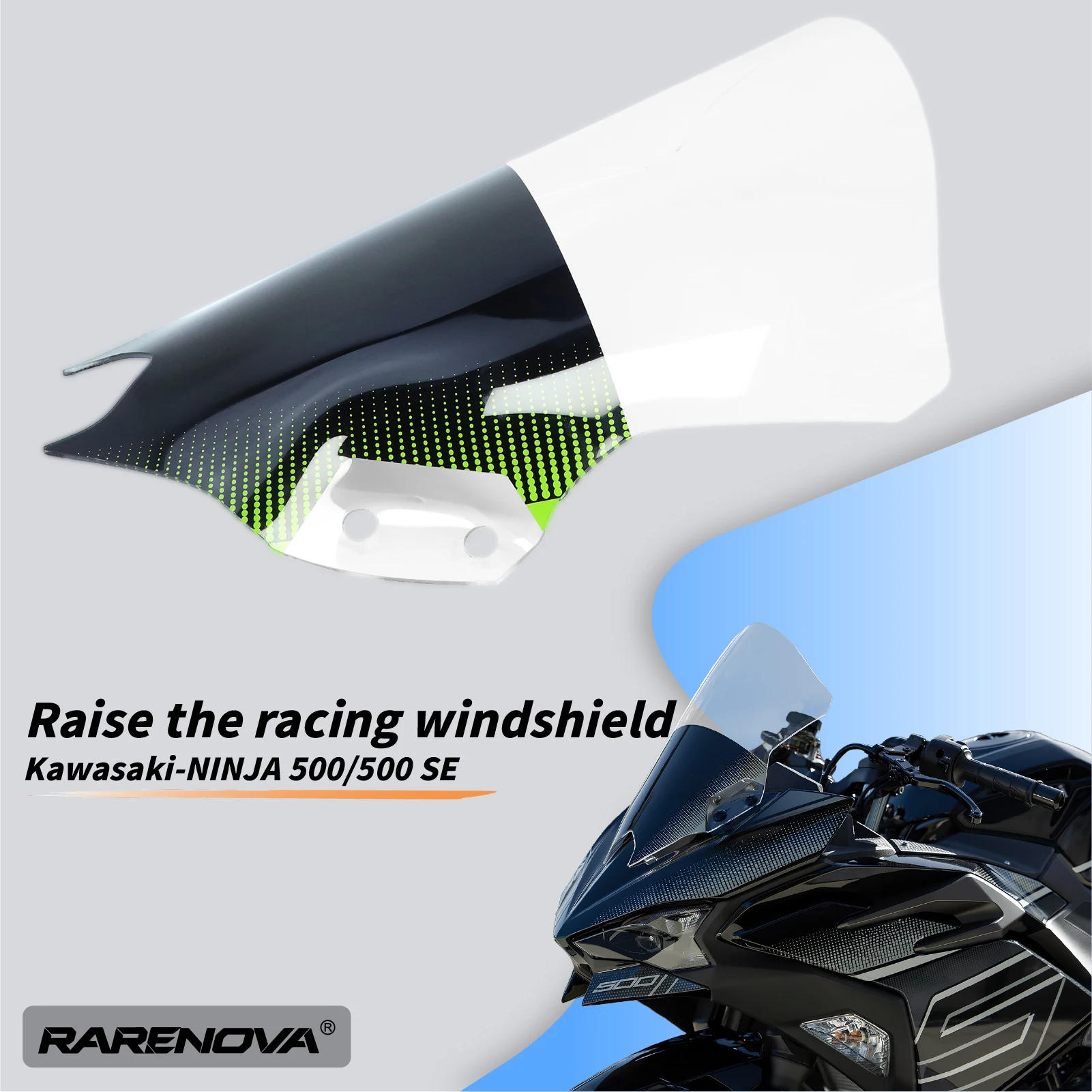

Motorcycles Windshields For Kawasaki Ninja 500 Ninja 500 SE 24-25 Motorcycle Front Windshields Spoilers Fairings Wind Deflectors