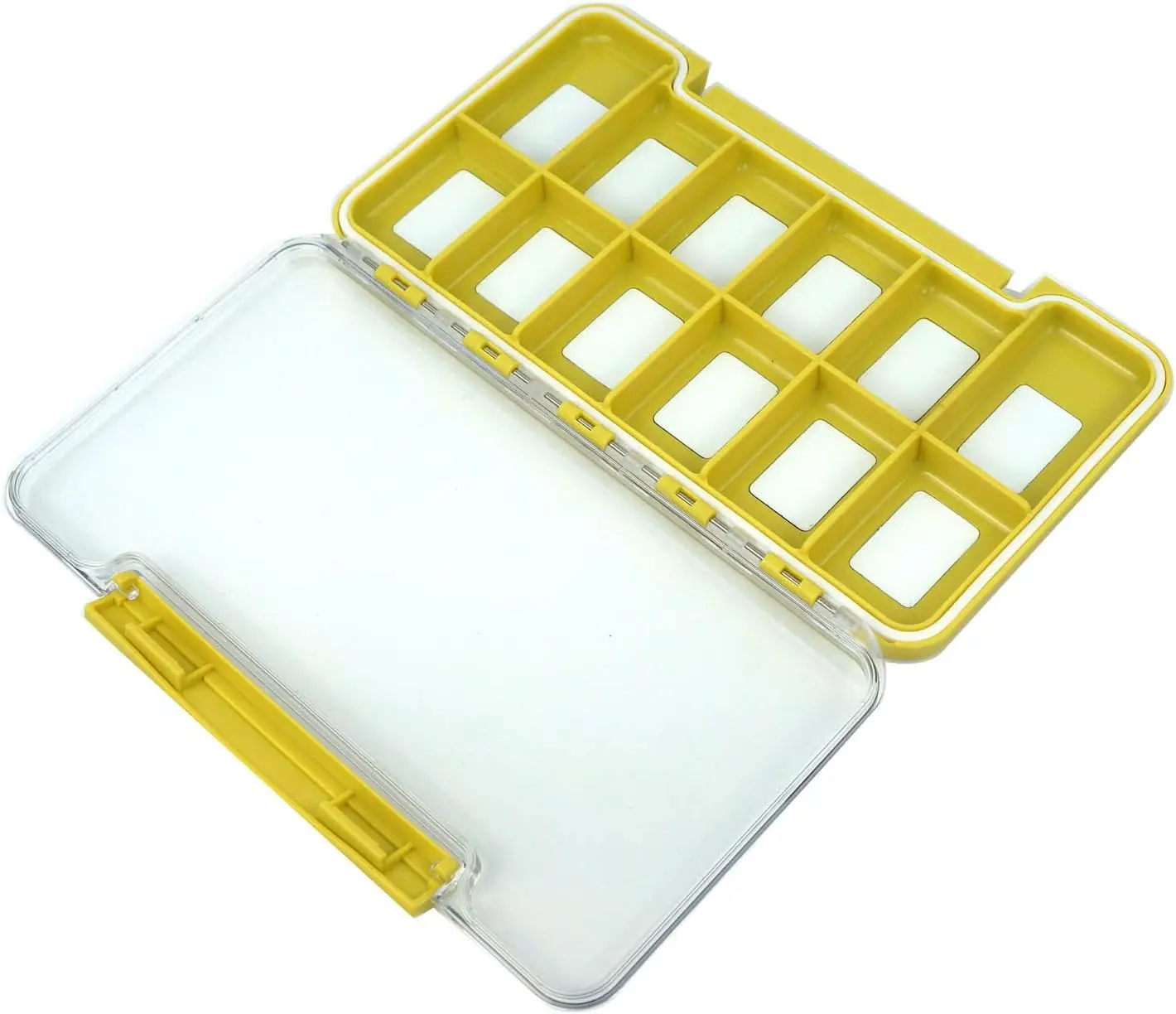 Aventik Waterproof Fly Fishing Box Fishing Storage Case 6-18 Multi Magnetic Compartments Hook Lure Fishing Tackle Boxes L Size