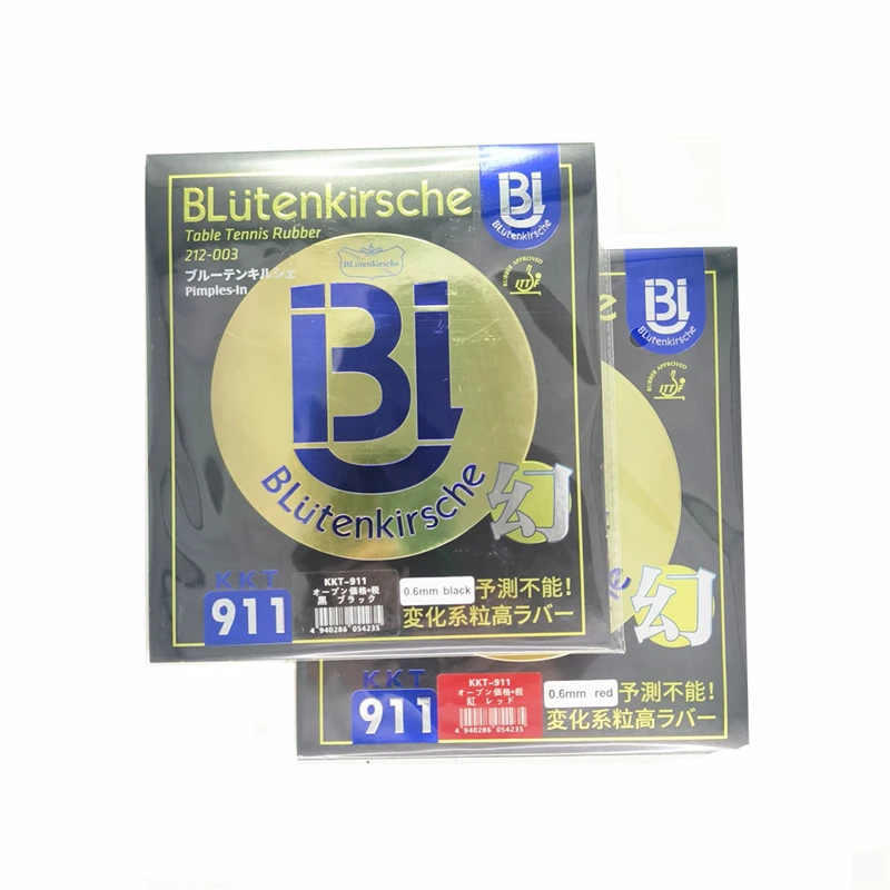 

Резиновый лист Blutenkirsche с длинными прыщами и губкой 0,5 мм, одобренная ITTF резина KKT 911 для игроков-измельчителей