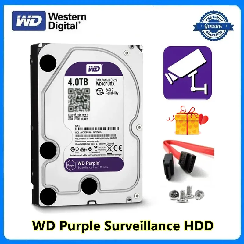 WD Purple 4TB 3TB 2TB 1TB Surveillance Internal Hard Drive Disk 3.5