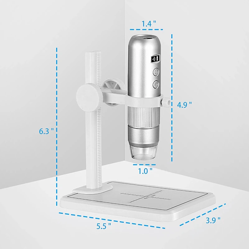 Imagem -06 - Microscópio Digital sem Fio 1000x Portátil Usb Wifi Microscópios Câmera Ms4 Lupa com Suporte de Led para Android Ios pc