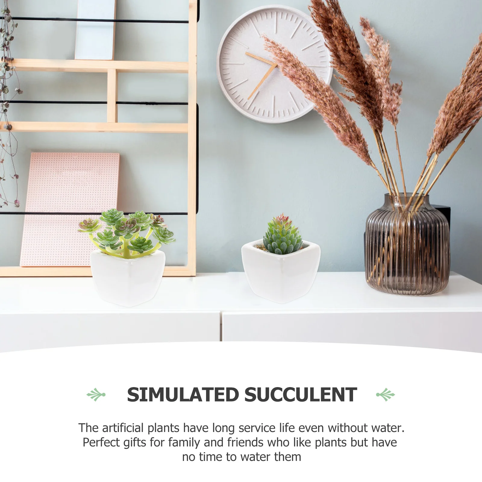 

6Pcs Artificial Succulent Plants Realistic Simulation Fleshy Greenery for Living Room Decor DIY Plastic Plant Arrangement