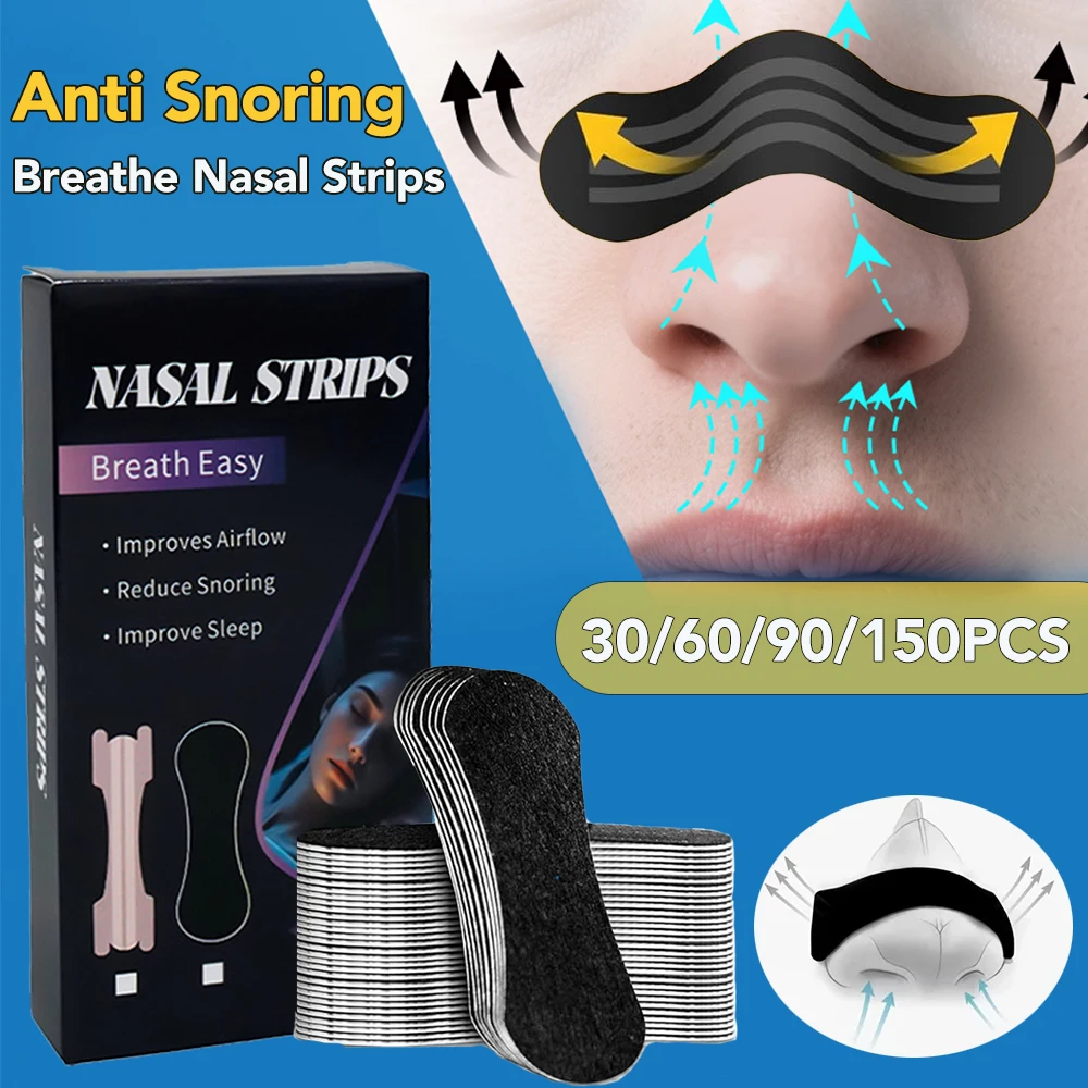 

Nasal Strips for Snoring Nasal Patch Correction Physical Expansion Breathable Nasal Patch Better Sleep Anti-Snoring Nasal Strip