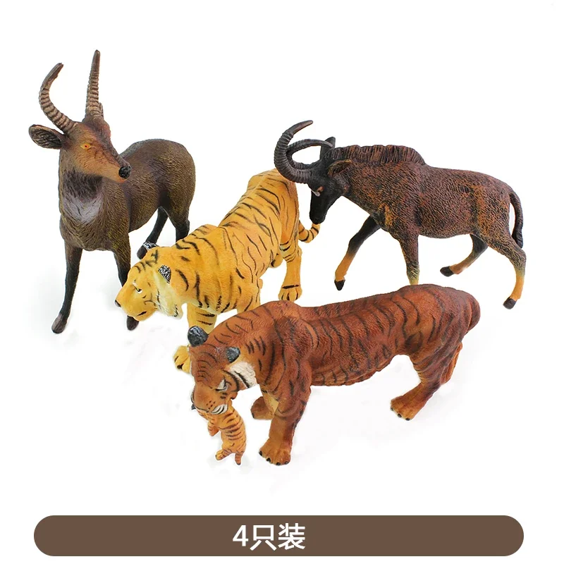 Figura de acción de antílope de plástico sólido para niños, modelo de Animal salvaje, Tigre, antílope, Panthera, Tigris, Ssp.altaica, Cabra, adornos cognitivos