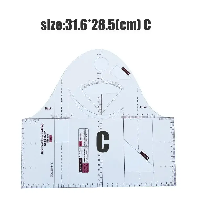 Fashion Design Ruler Cloth Design Female coat School Student & Small doll Cloth Drawing Templete Garment Prototype Rulers