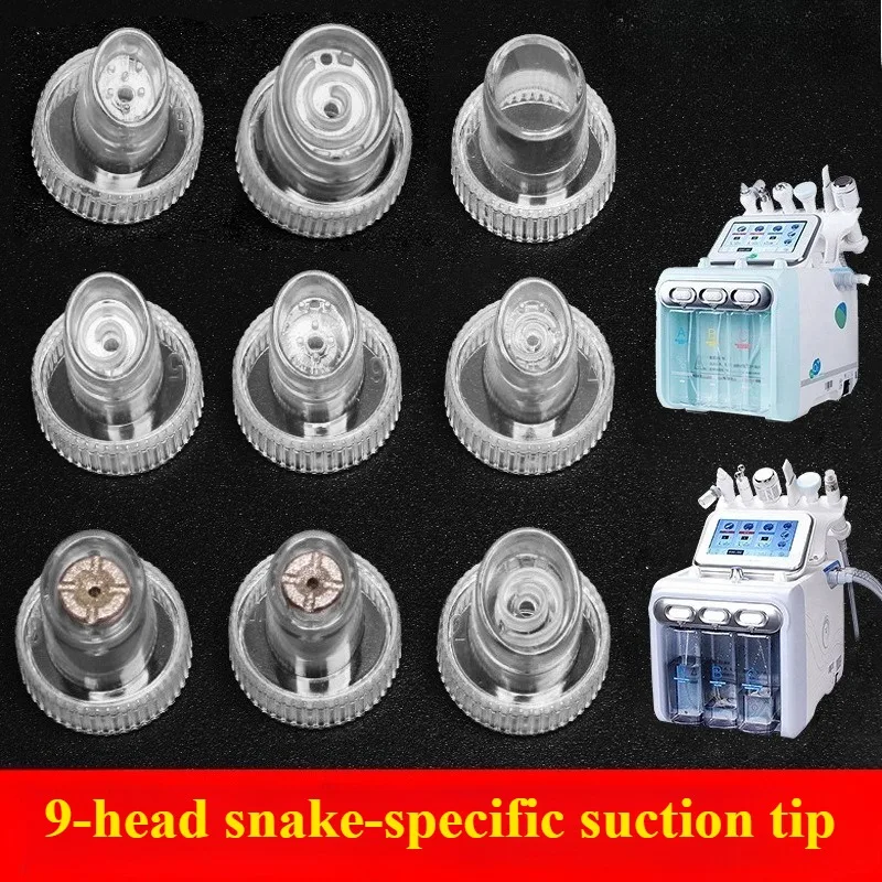 

9pcs Facial Hydra Dermabrasion Tips Head Replacement For H2O2 Water Oxygen Jet Peel Microdermabrasion hydrafacial accessories