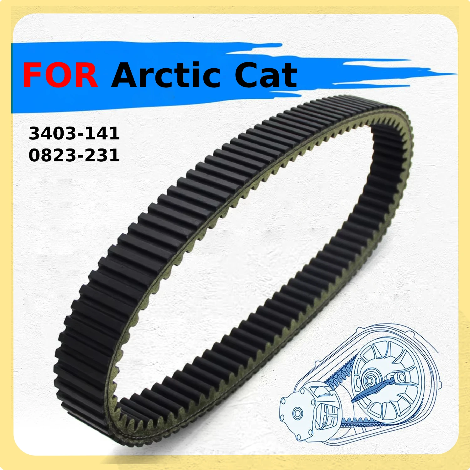 

New Motorcycle Drive Belt Transfer Belt For Arctic Cat Prowler 1000 XT XTZ THUNDERCAT Special Edition H2 Limited TRV 700 Cuiser